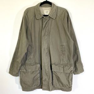 Vintage Gap Military Jacket Green Oversized Coat